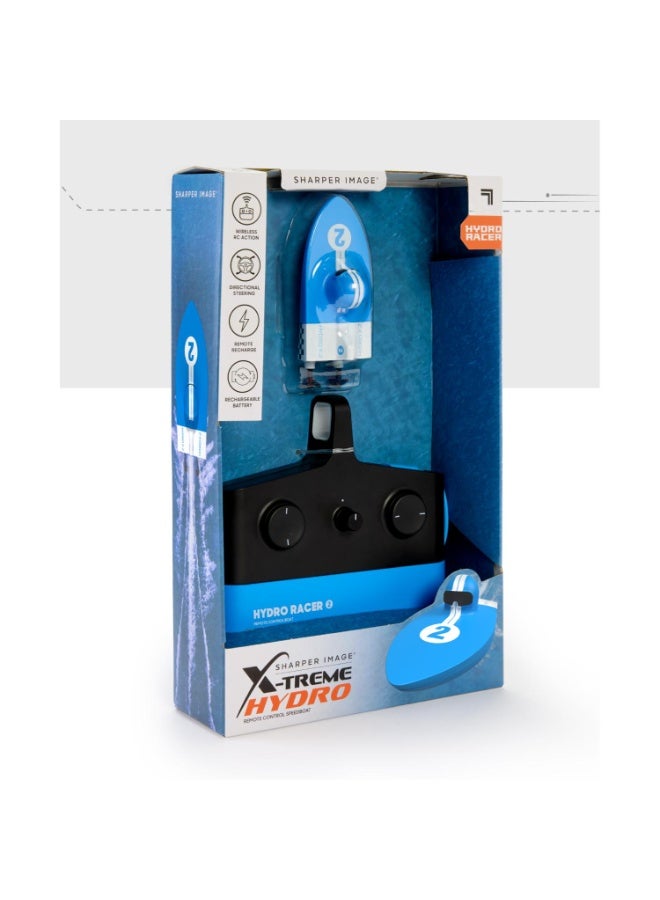 Sharper Image® X-Treme Hydro RC Speedboat, Blue, Group Boat Racing High Speed Toy for Kids 6+ Years, Rechargeable Battery, Portable & Easy Steering - Image 2